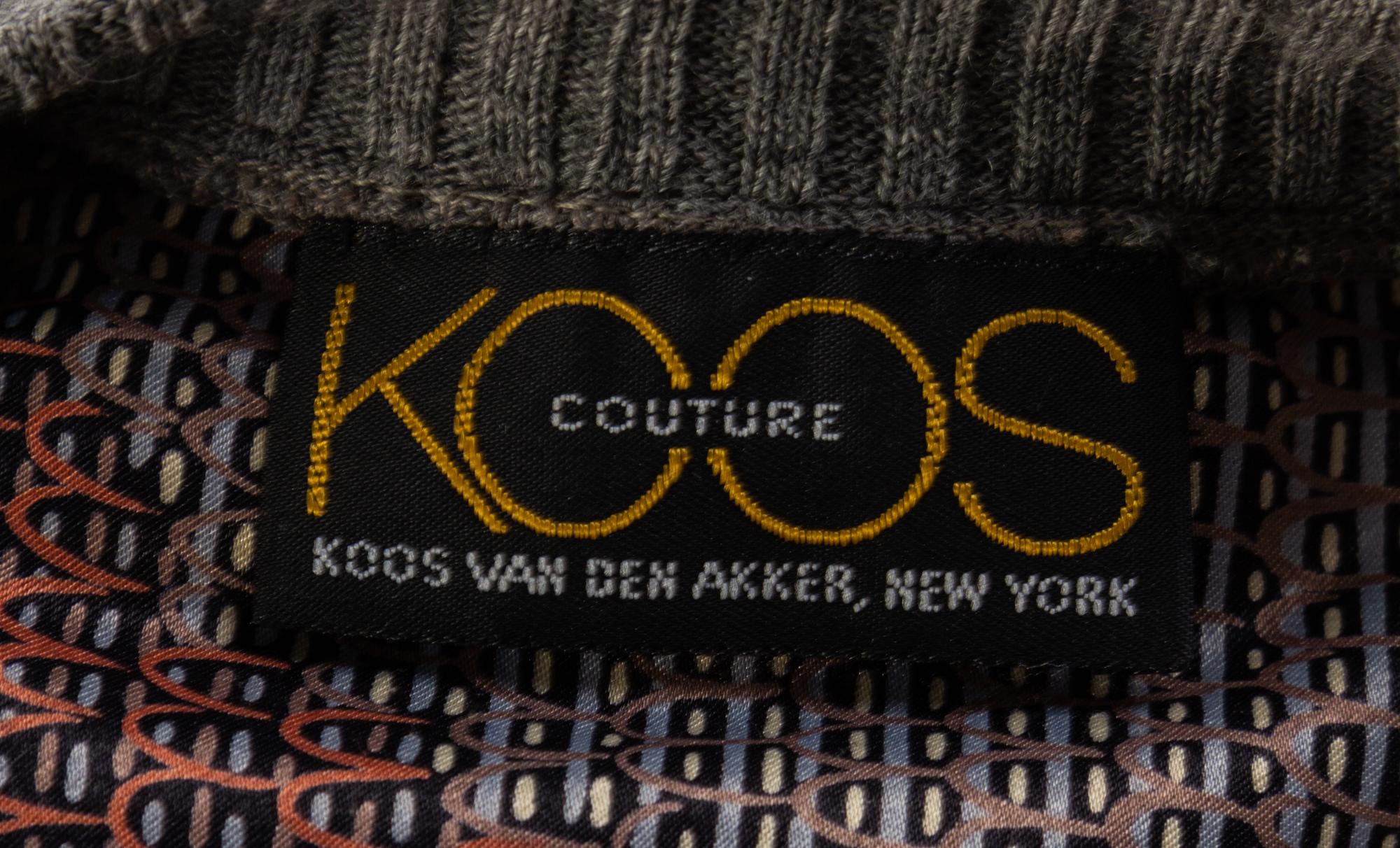 A Koos Couture Grey Plaid Vest and Pant, Vest no size; Pants small.