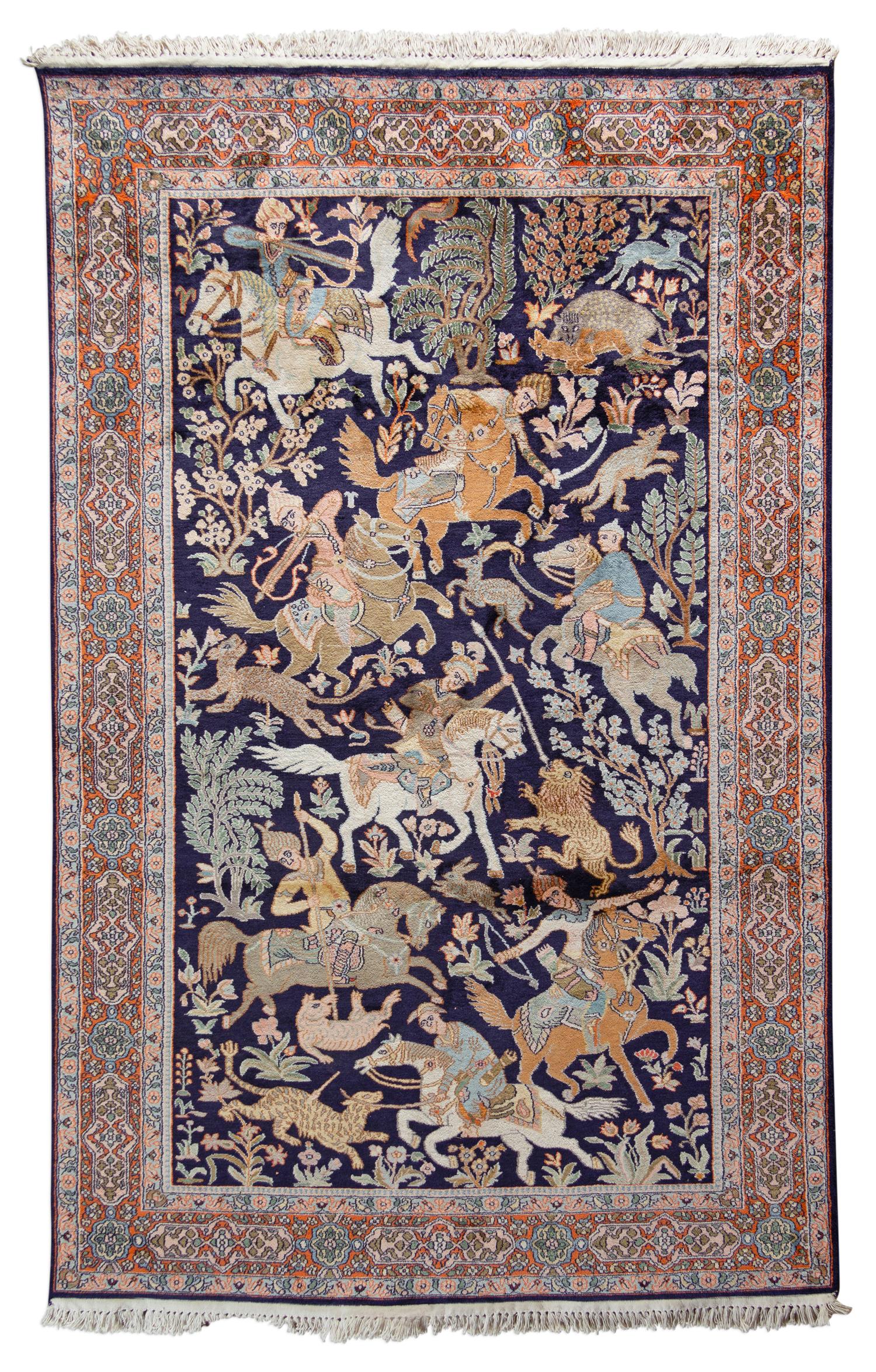 A Tabriz Pictorial Wool Rug