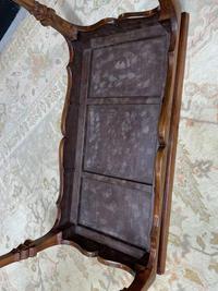 A Chinese Ming dynasty style carved hardwood low table 明式硬木矮方桌