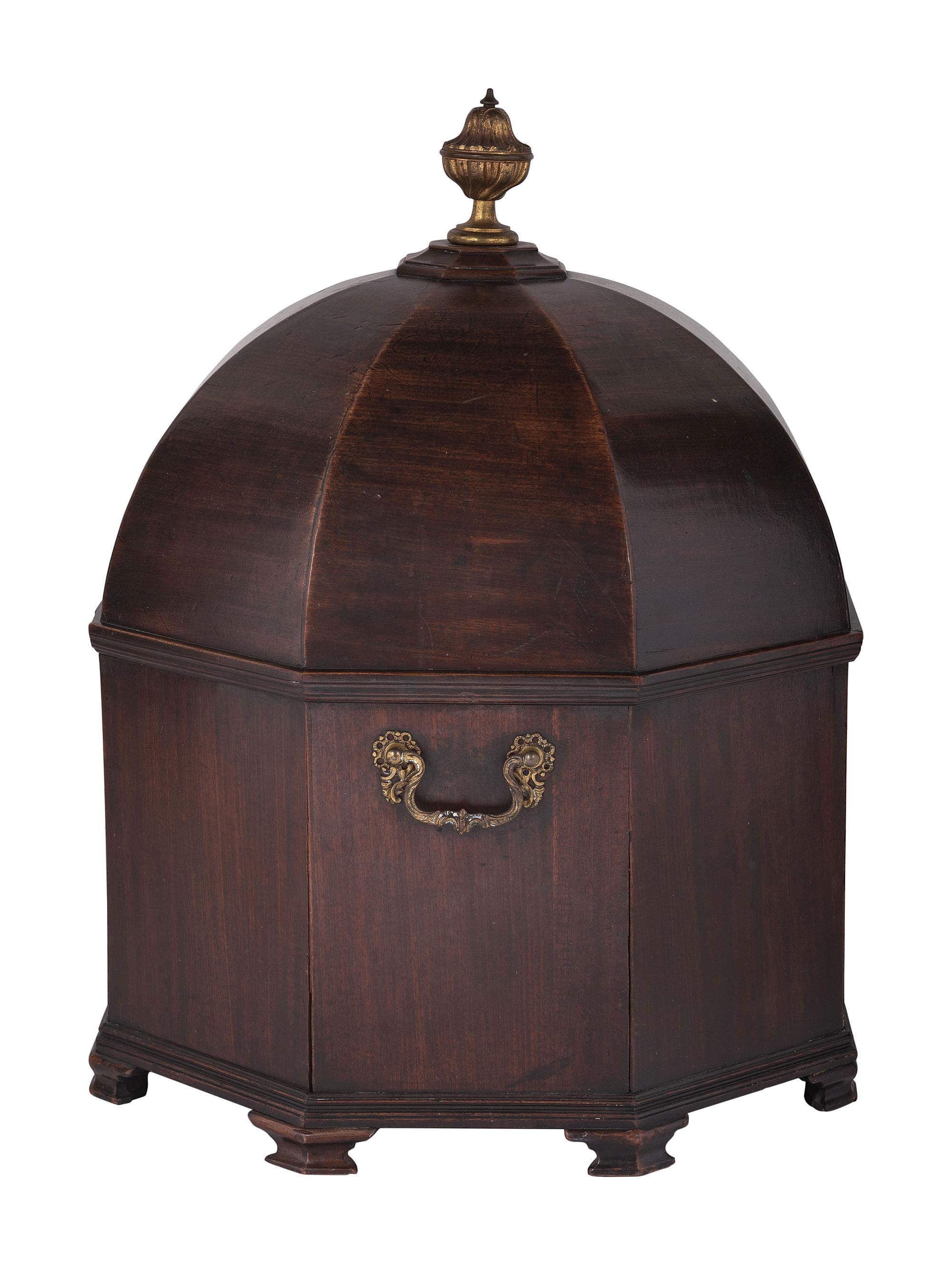 An English Brass Mounted Mahogany Cellarette