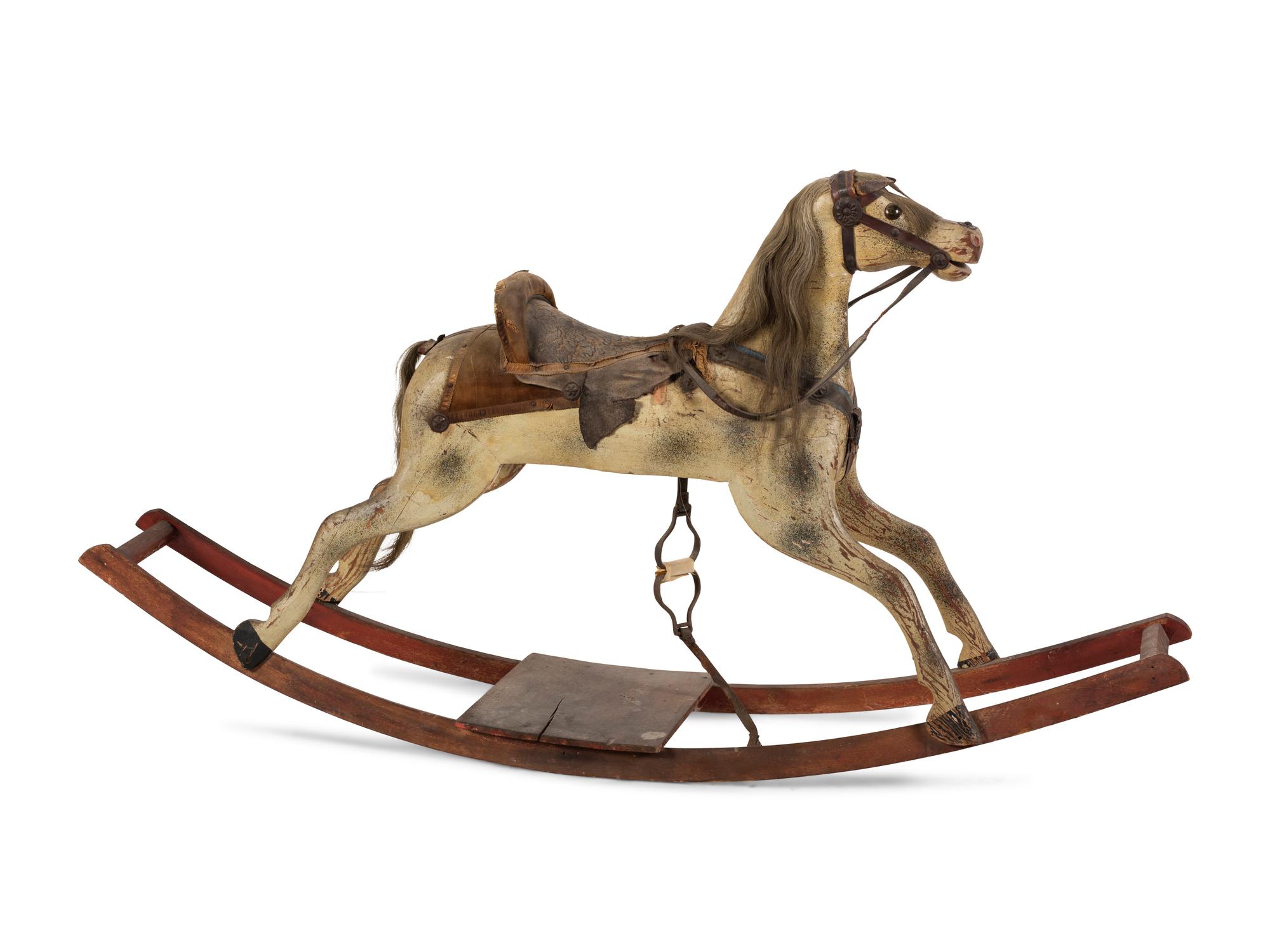 A Painted and Carved Wood Hobby Horse
