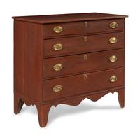 A Federal Stained Red Birch and Cherrywood Chest of Drawers