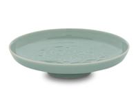 A Celadon Glazed Porcelain Ink Palette 乾隆款 粉青釉福祿萬代紋筆舔