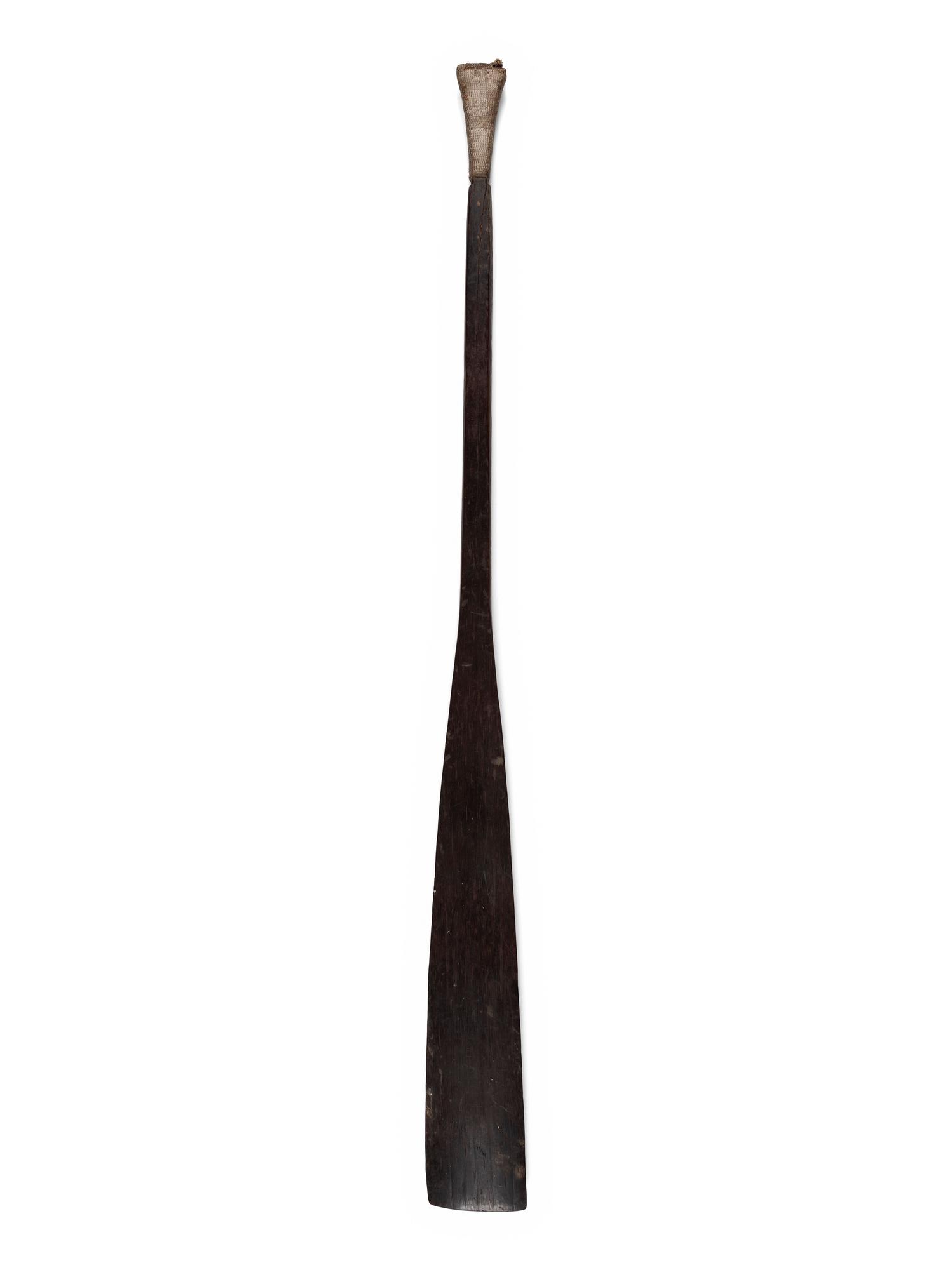 Polynesian Canoe Paddle, with Carved Decorations
