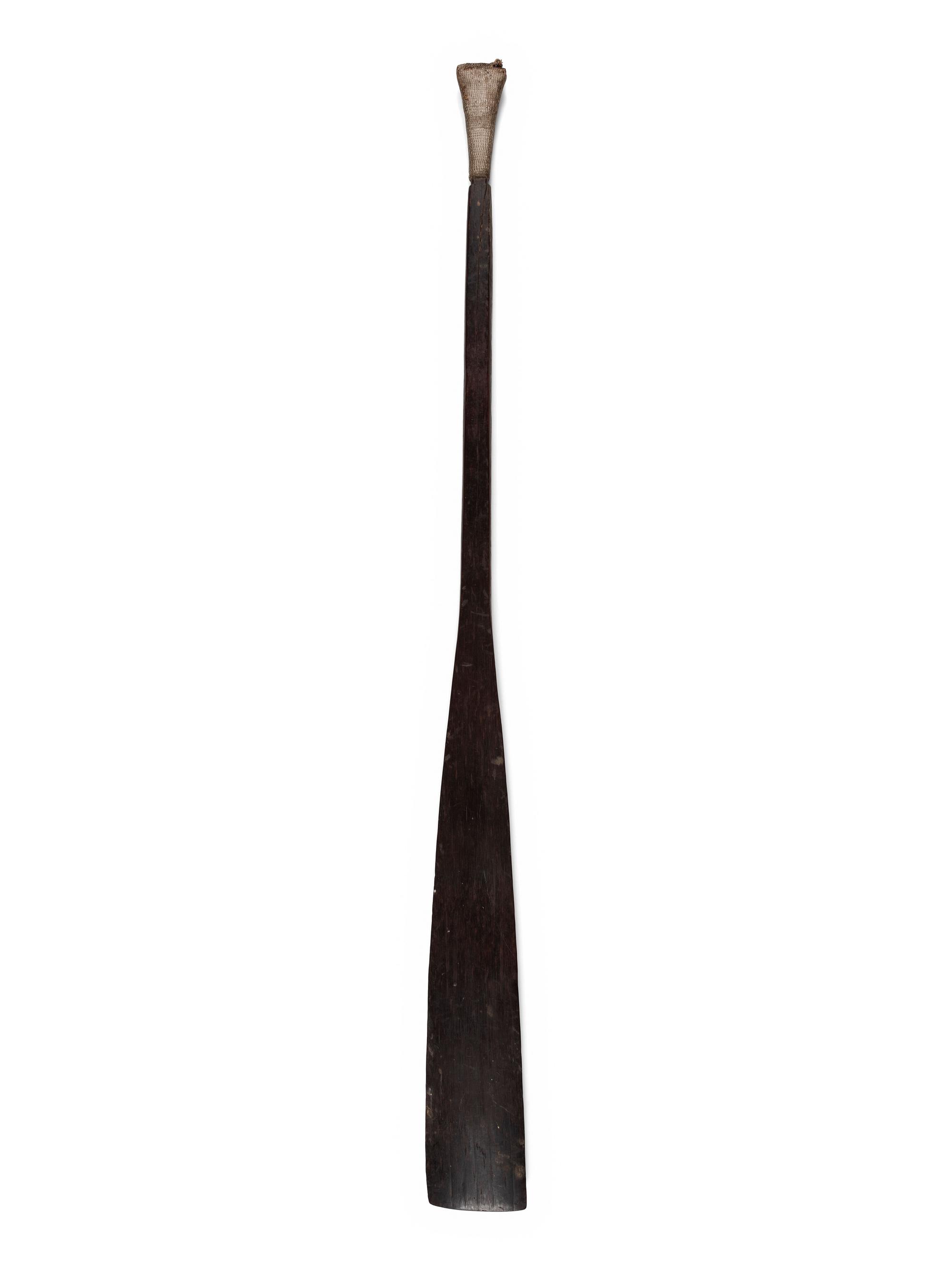 Polynesian Canoe Paddle, with Carved Decorations