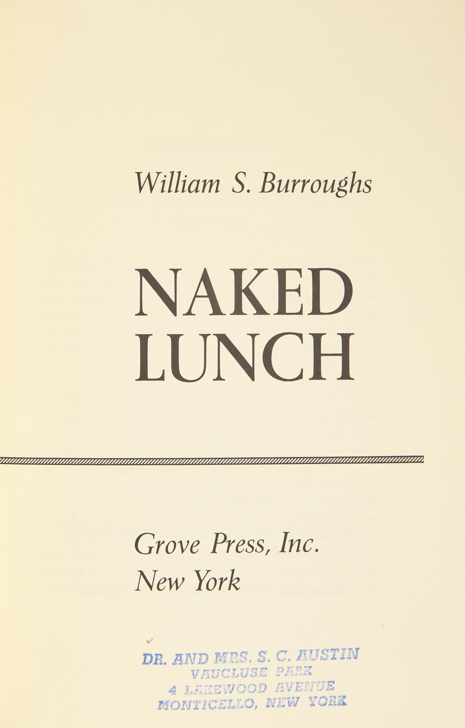 [Literature] Burroughs, William S. Naked Lunch