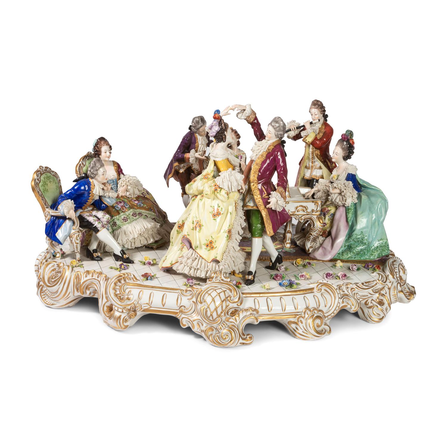 A Continental Porcelain Figural Group