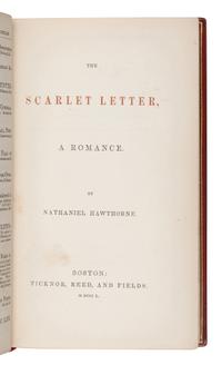 HAWTHORNE, Nathaniel (1804-1864). The Scarlet Letter, A Romance. Boston: Ticknor, Reed, and Fields, 1850.
