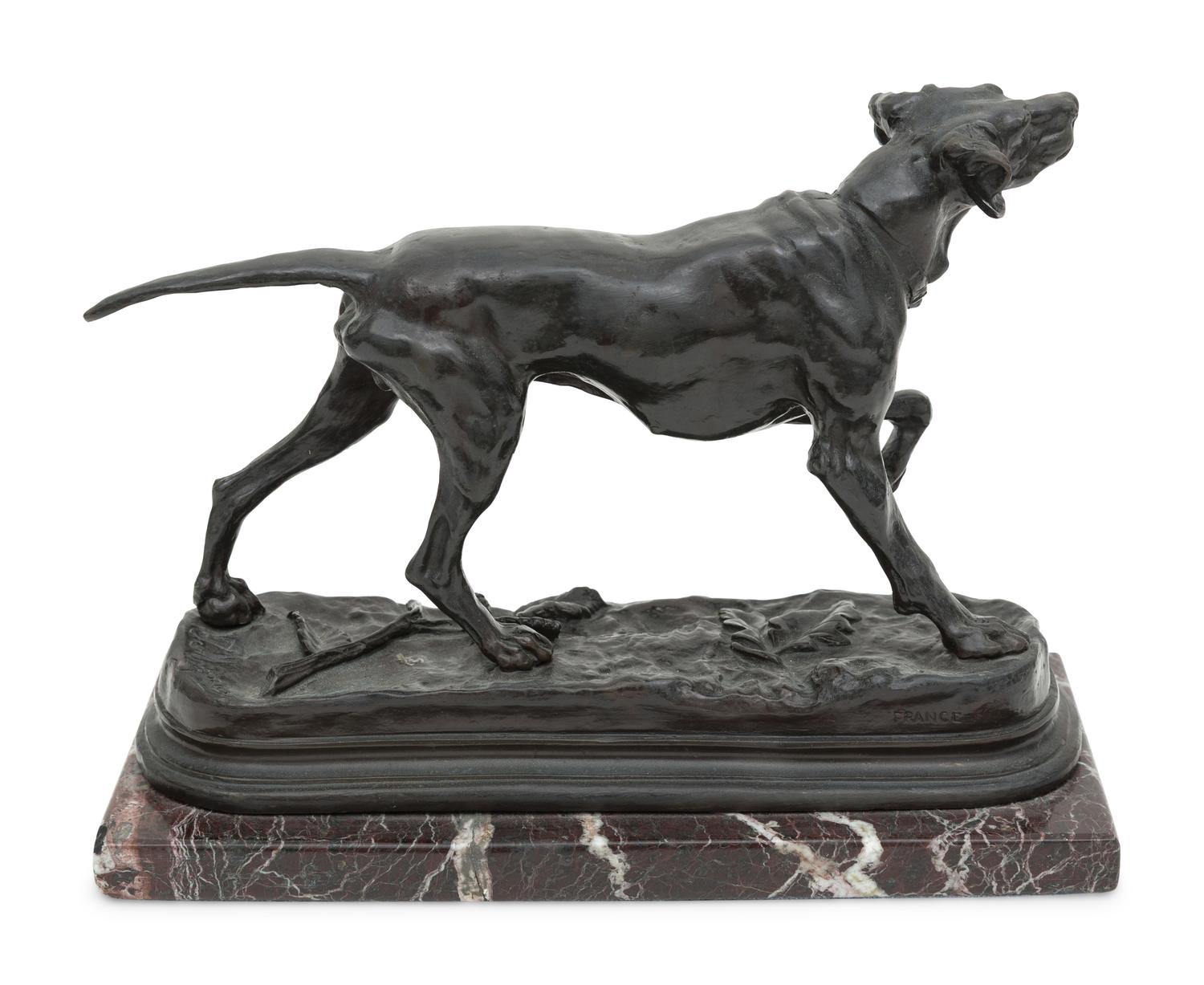 A Bronze Canine Sculpture After Jules Moigniez (French, 1835-1894)