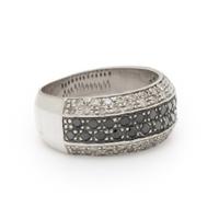 Black Diamond and Diamond Ring
