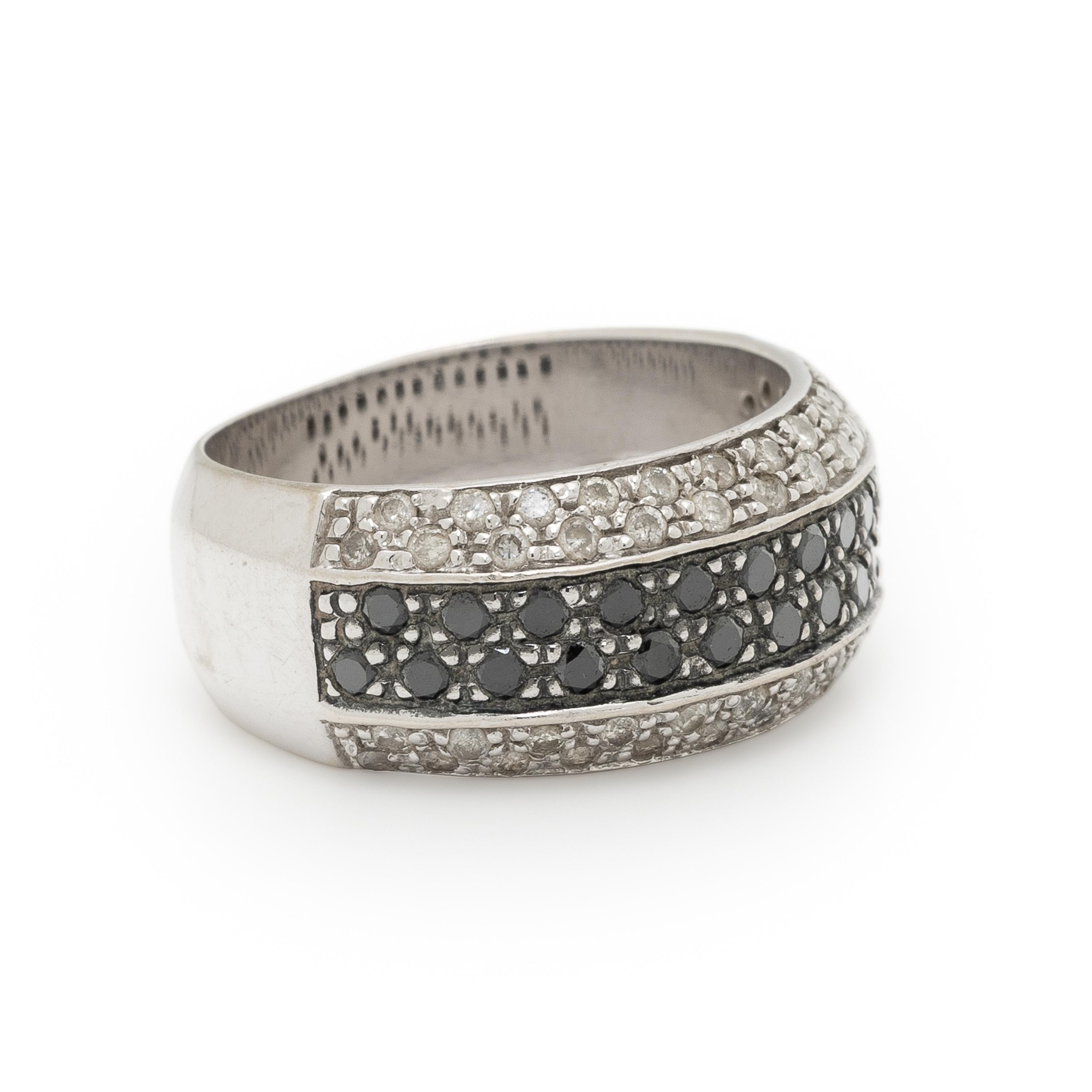 Black Diamond and Diamond Ring