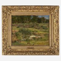 Worthington Whittredge (American, 1820–1910) A Study Made in the Sheep Pasture at Namen