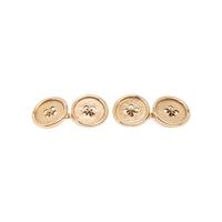 YELLOW GOLD BUTTON CUFFLINKS