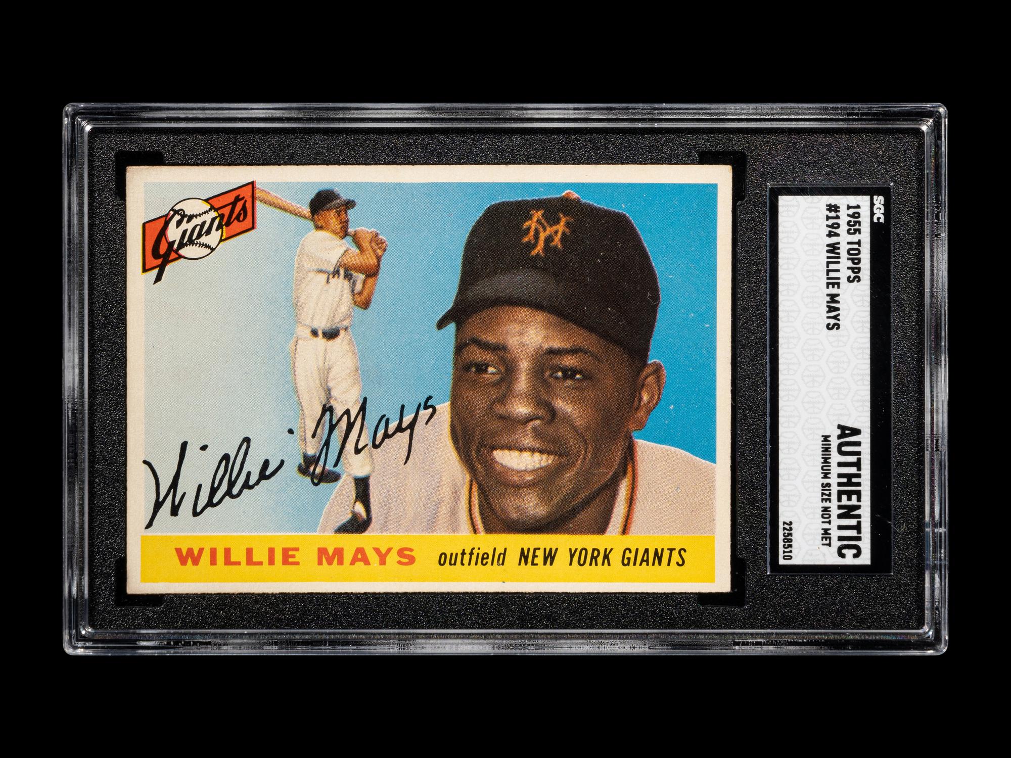 A 1955 Topps Willie Mays Baseball Card No. 194 (SGC Authentic)