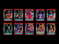 A Group of 49 1986 Fleer Basketball Cards, Including Multiple Rookies, Hall of Famers and Stars,