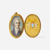 English School 18th century Portrait Miniature of a Gentleman