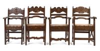 An Assembled Set of Four Italian Armchairs Height 37 1/4 inches. — 18TH CENTURY