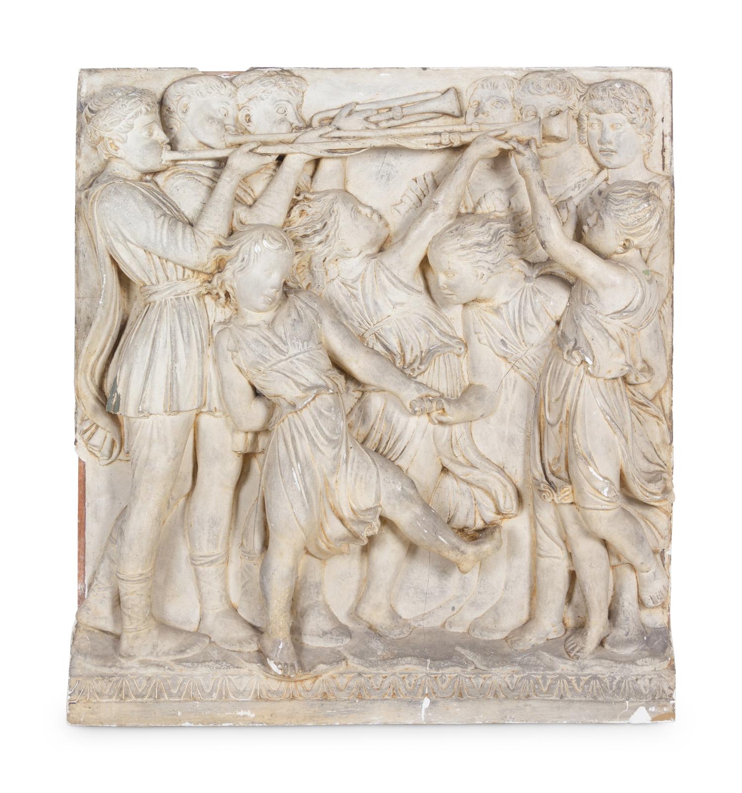 A Neoclassical Style Plaster Relief Panel