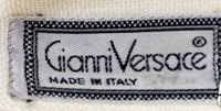 A Gianni Versace Cream Linen Western Embellished Shirt, Size 52.