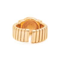 BULGARI, YELLOW GOLD AND CORAL 'BVLGARI BVLGARI' RING