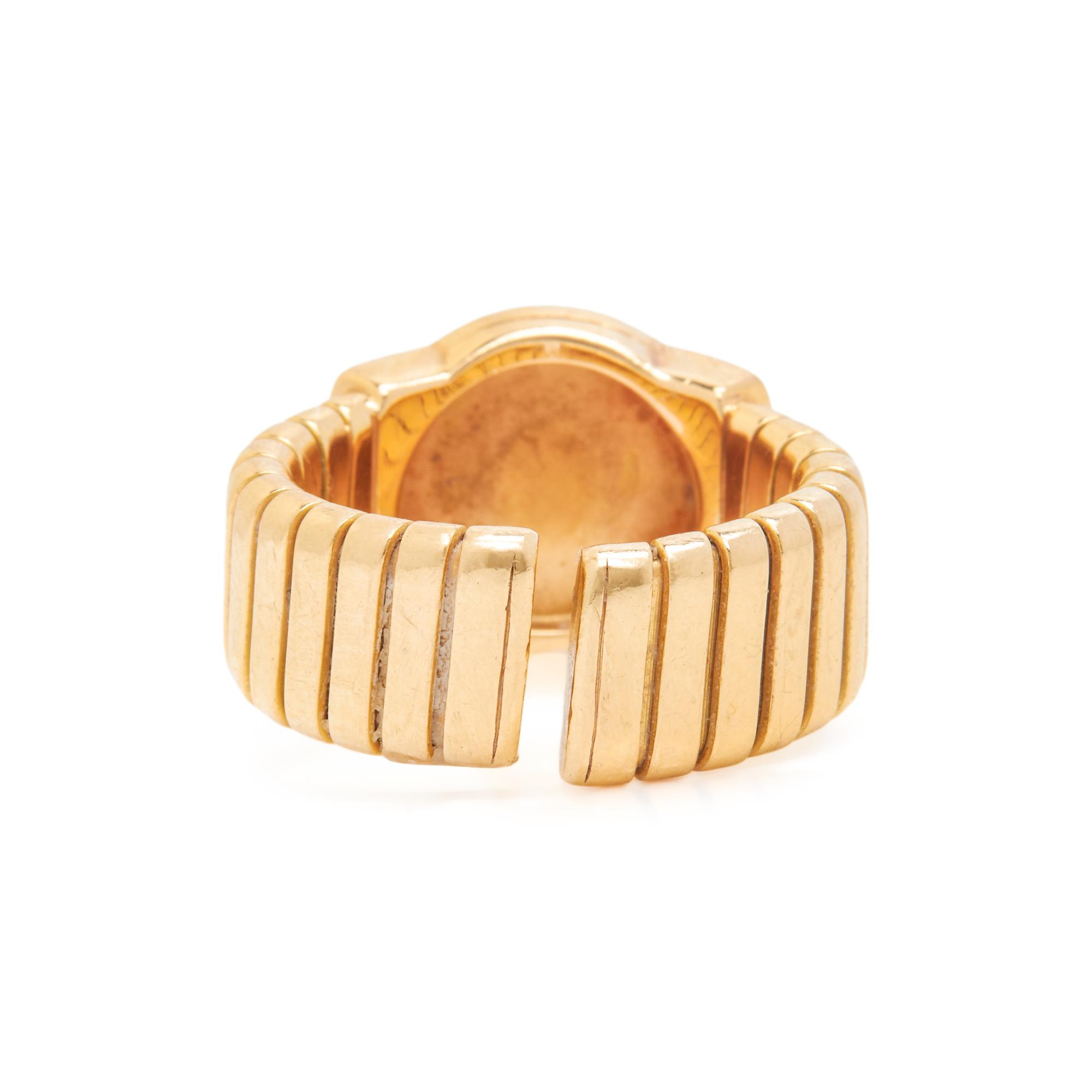 BULGARI, YELLOW GOLD AND CORAL 'BVLGARI BVLGARI' RING