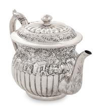 A Chinese Export Silver Teapot