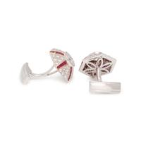 DIAMOND AND RUBY CUFFLINKS