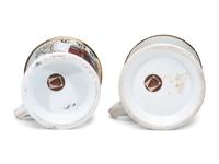 Two Porcelain Occupational Shaving Mugs with Draughtscenes