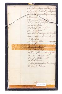 18th Century Naval Document Mss doc, list of supplies to be transported to Boston for the frigate Constitution, July 1, 1797.