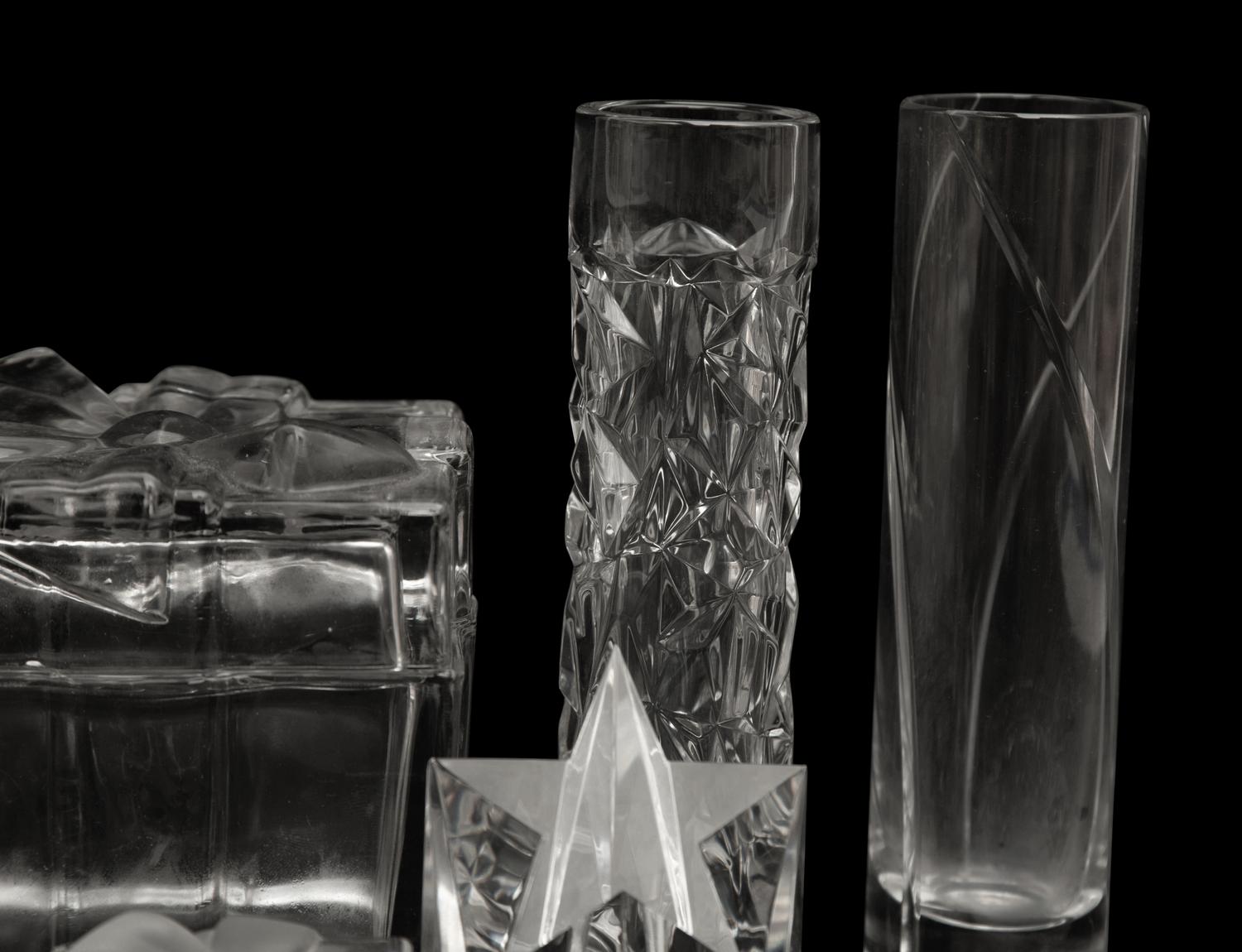 Eight Tiffany and Co. Glass Articles — 20th Century