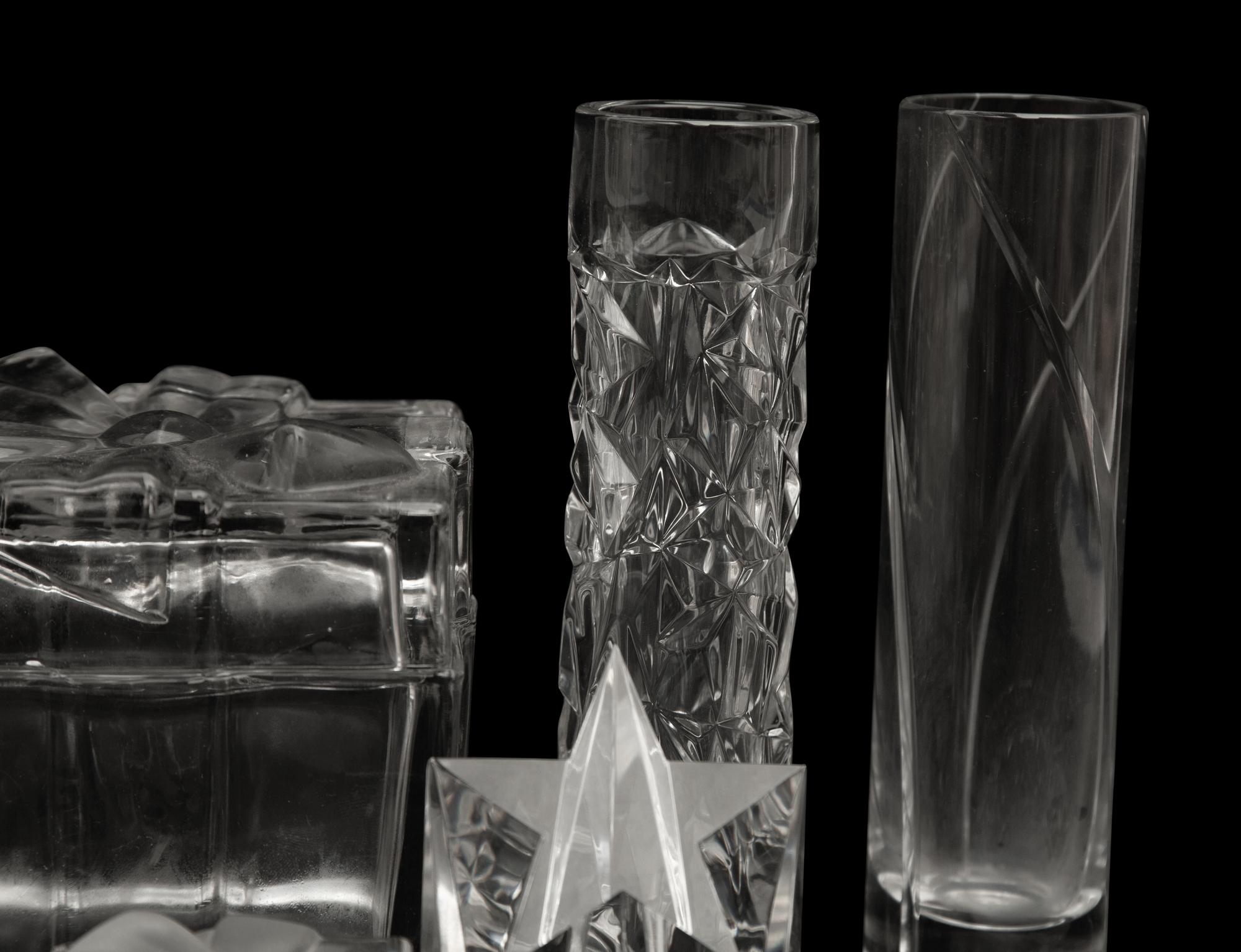 Eight Tiffany and Co. Glass Articles — 20th Century