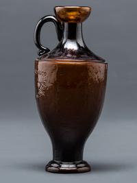 A New York Mold-Blown Amber Bottle