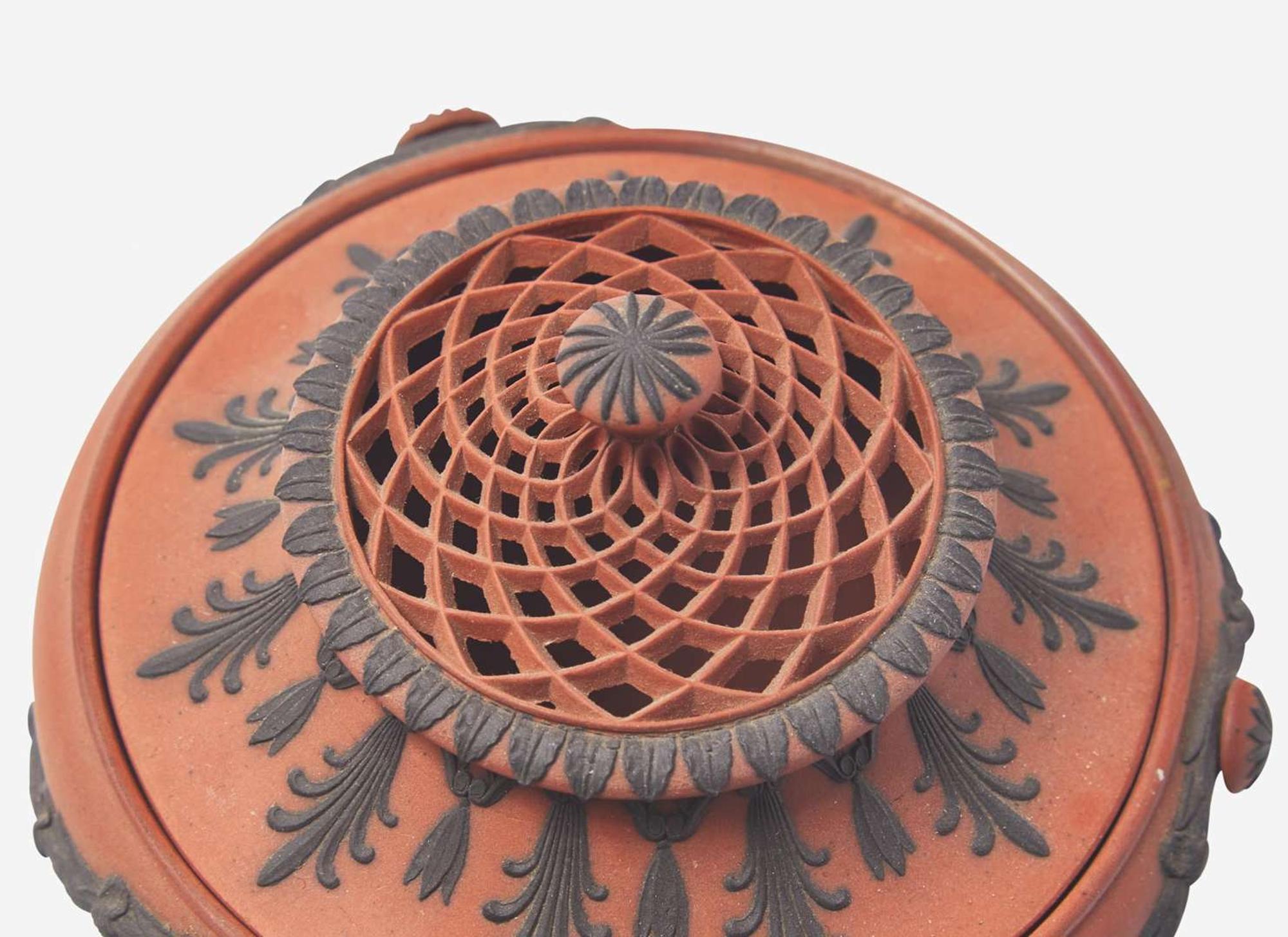 A Wedgwood Rosso Antico Dolphin Pastille Burner, UK, early 19th century