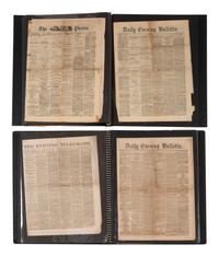 [CIVIL WAR]. A collection of Civil War-period and post-war newspapers, including: