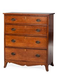 A Federal Cherrywood Inlaid Chest of Drawers