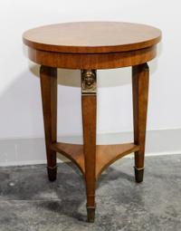 A Side Table. Height 20 1/4 x diameter 15 1/2 inches.