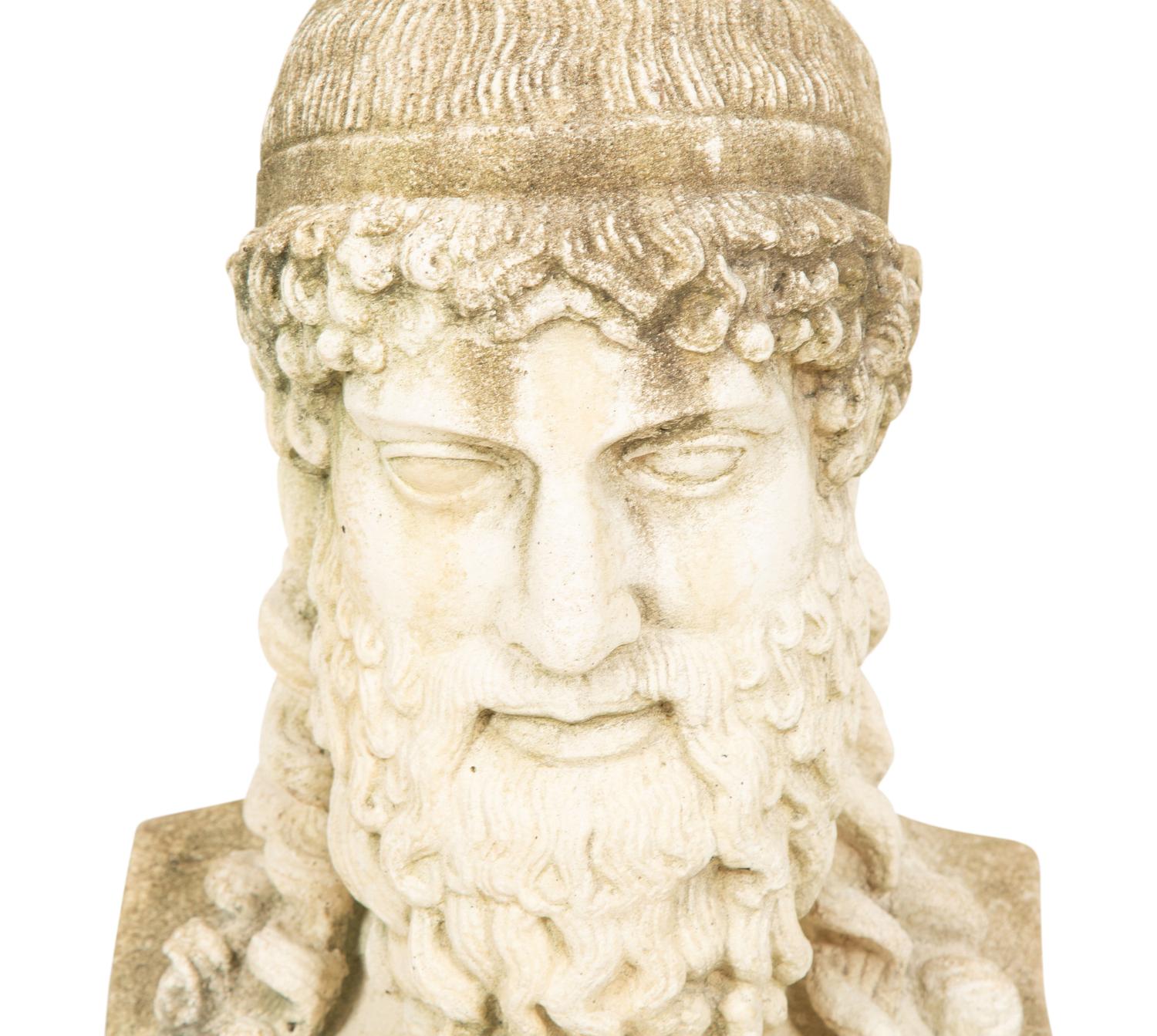 A Carved Stone Bust of Dionysos After the Antique