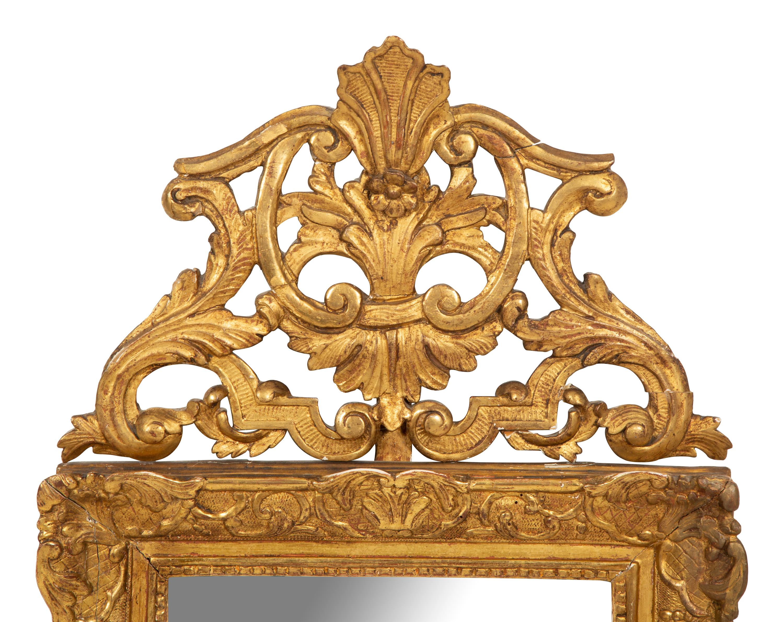 A Régence Style Giltwood Mirror