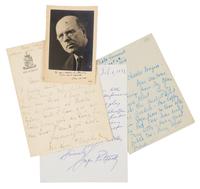 [MUSICIANS AND PERFORMERS]. A group of 4 manuscripts by musicians and performers.