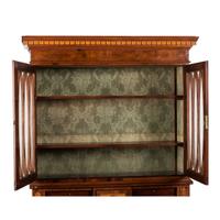 A Federal Inlaid Mahogany and Tambour-Front Desk-and-Bookcase