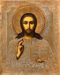 A Russian Icon of Christ Pantocrator — 19TH CENTURY