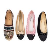 Chanel & Dior, Three Pairs of Ballet Flats & One Pair of Espadrilles