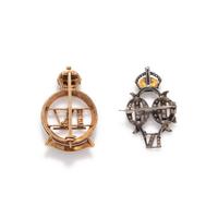 COLLECTION OF ANTIQUE DIAMOND MILITARY BROOCHES