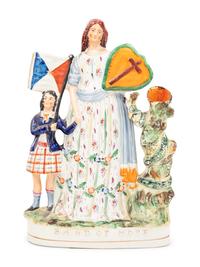 A Staffordshire Band of Hope Figural Group