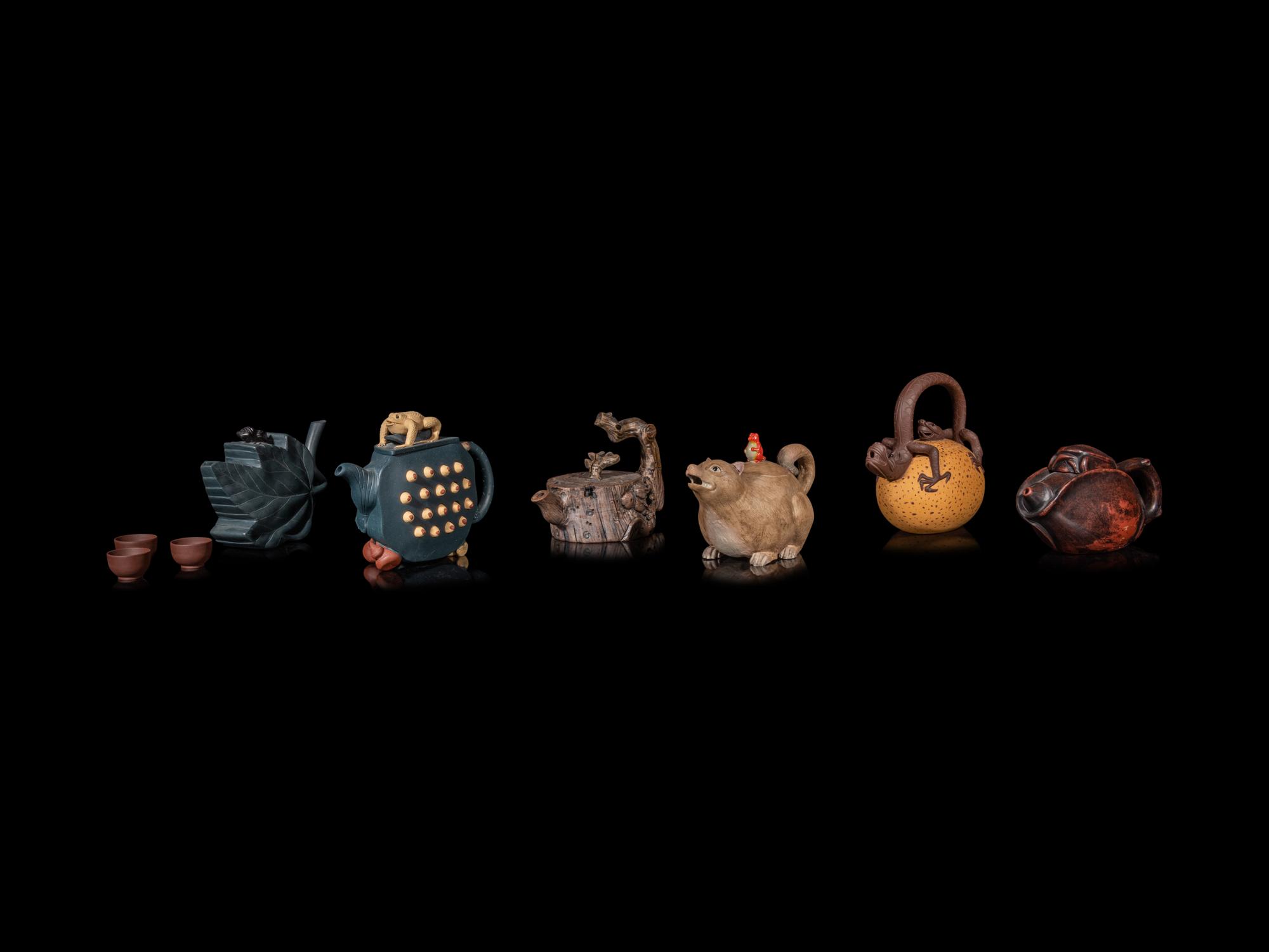 Nine Chinese Pottery Tea Articles