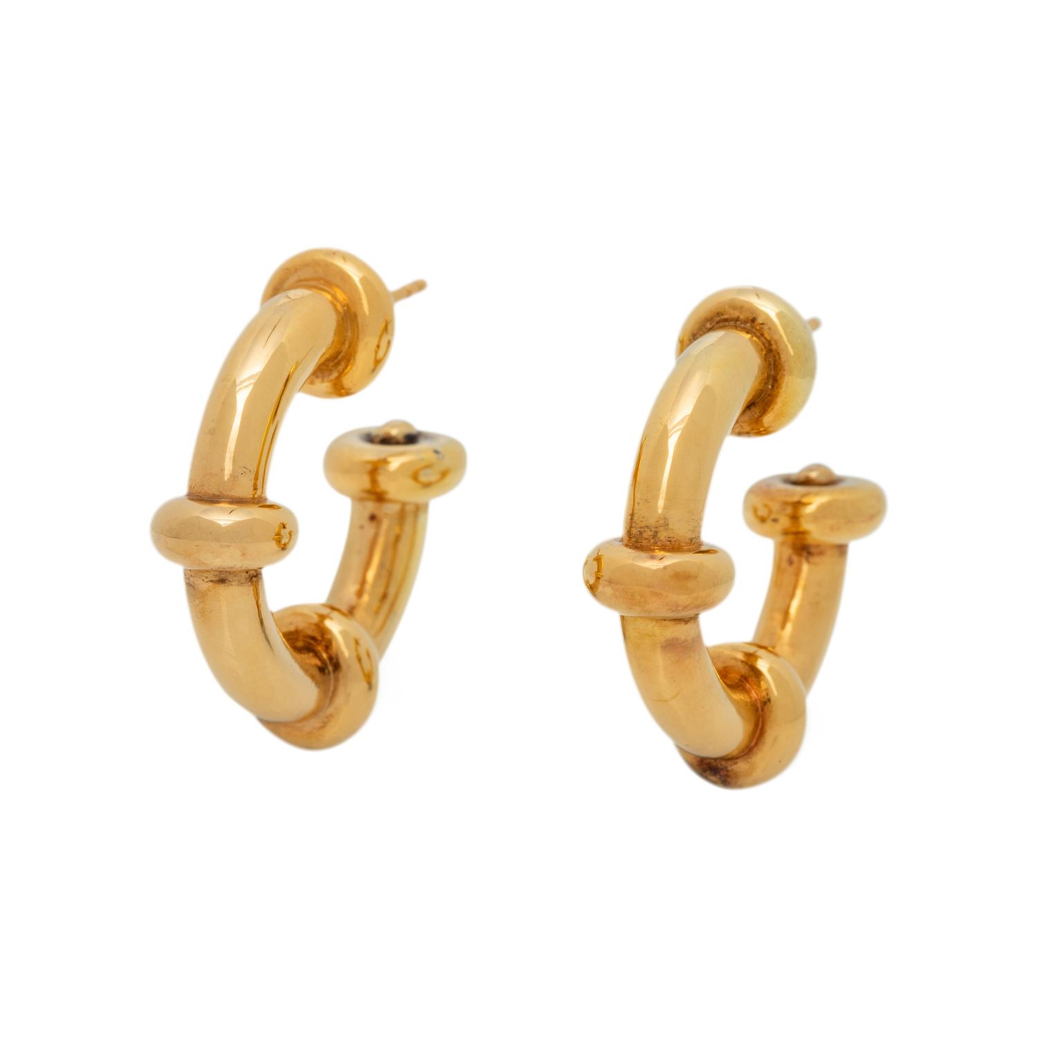 YELLOW GOLD HOOP EARRINGS