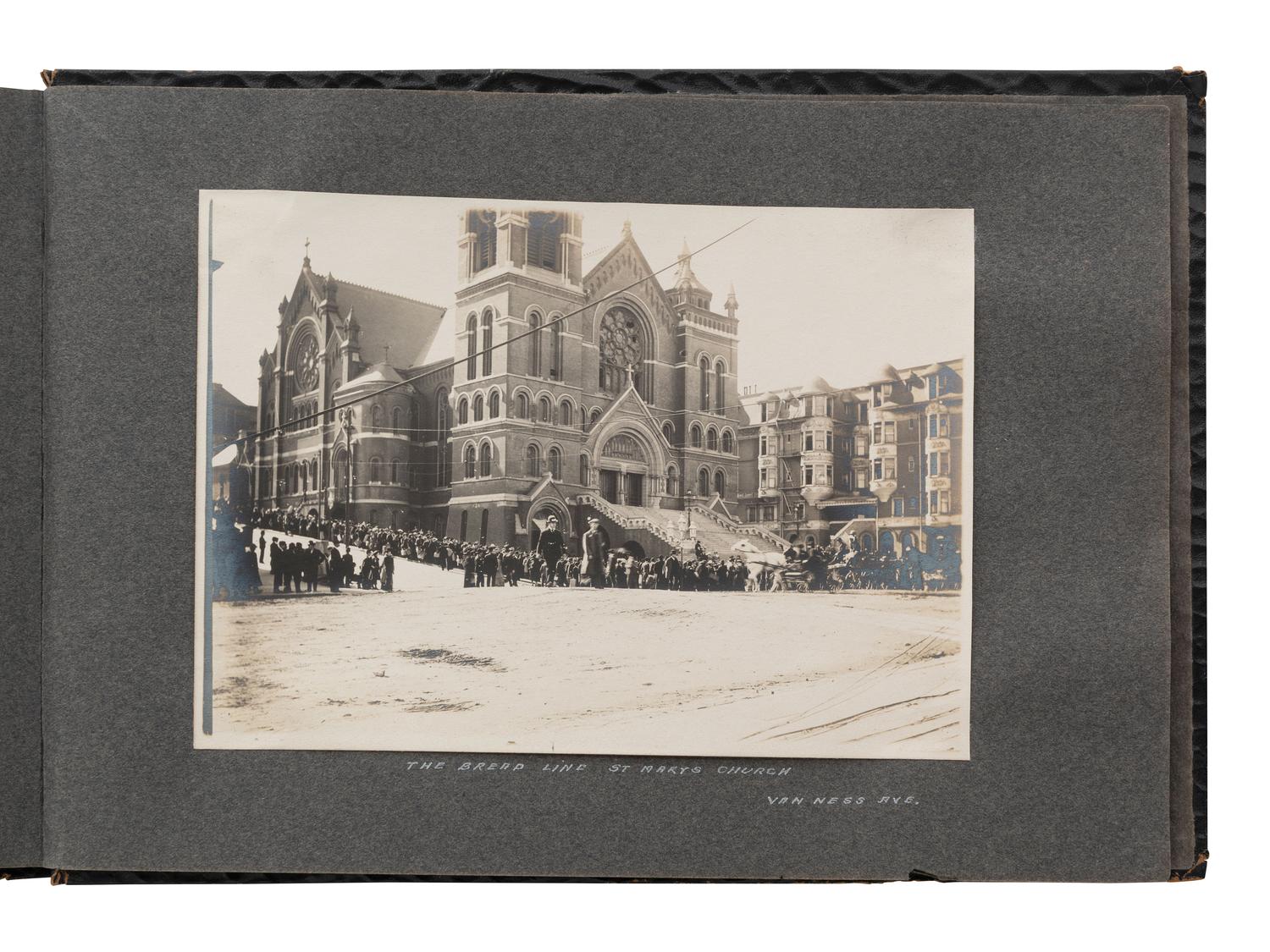 [EARLY PHOTOGRAPHY - CALIFORNIA]. Photo album documenting the San Francisco Earthquake of 1906.