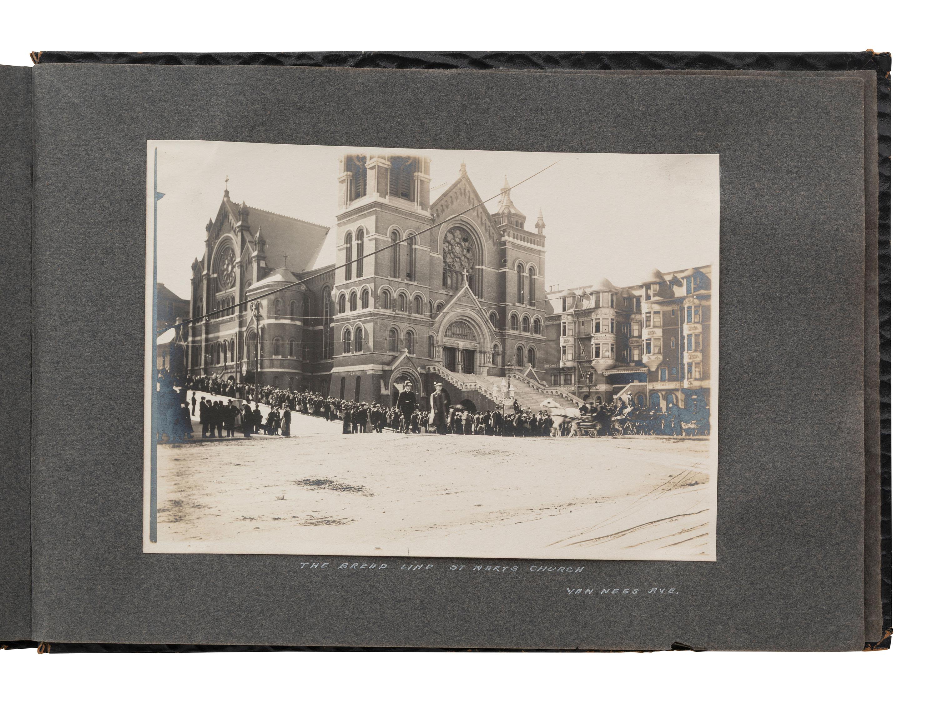 [EARLY PHOTOGRAPHY - CALIFORNIA]. Photo album documenting the San Francisco Earthquake of 1906.