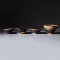 Four Chinese Jian-Type Tea Bowls — 建盞四件