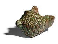 A Roman Bronze Oil Lamp in the form of a Pinecone